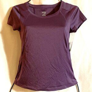 Girls Danskin Now Purple Poly Tee Loose Fit SZ LG (10-12) Moisture Wicking